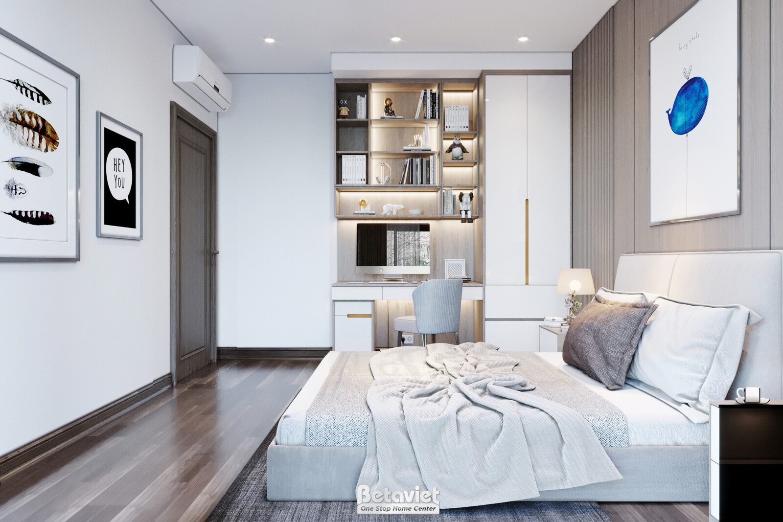 Nội thất phòng ngủ biệt thự hiện đại NT21127 – góc nhìn 6