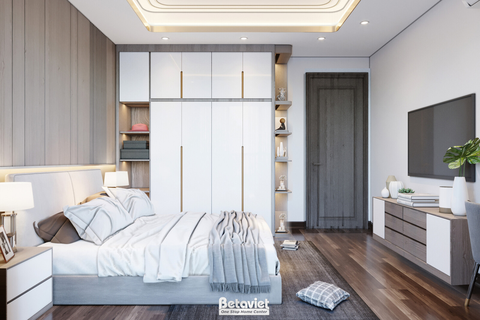 Nội thất phòng ngủ biệt thự hiện đại NT21127 – góc nhìn 8