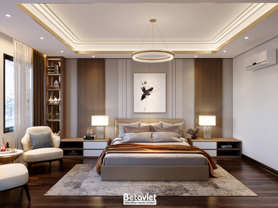 Thiết kế nội thất phòng ngủ biệt thự KĐT The Manor Central Park NT21127