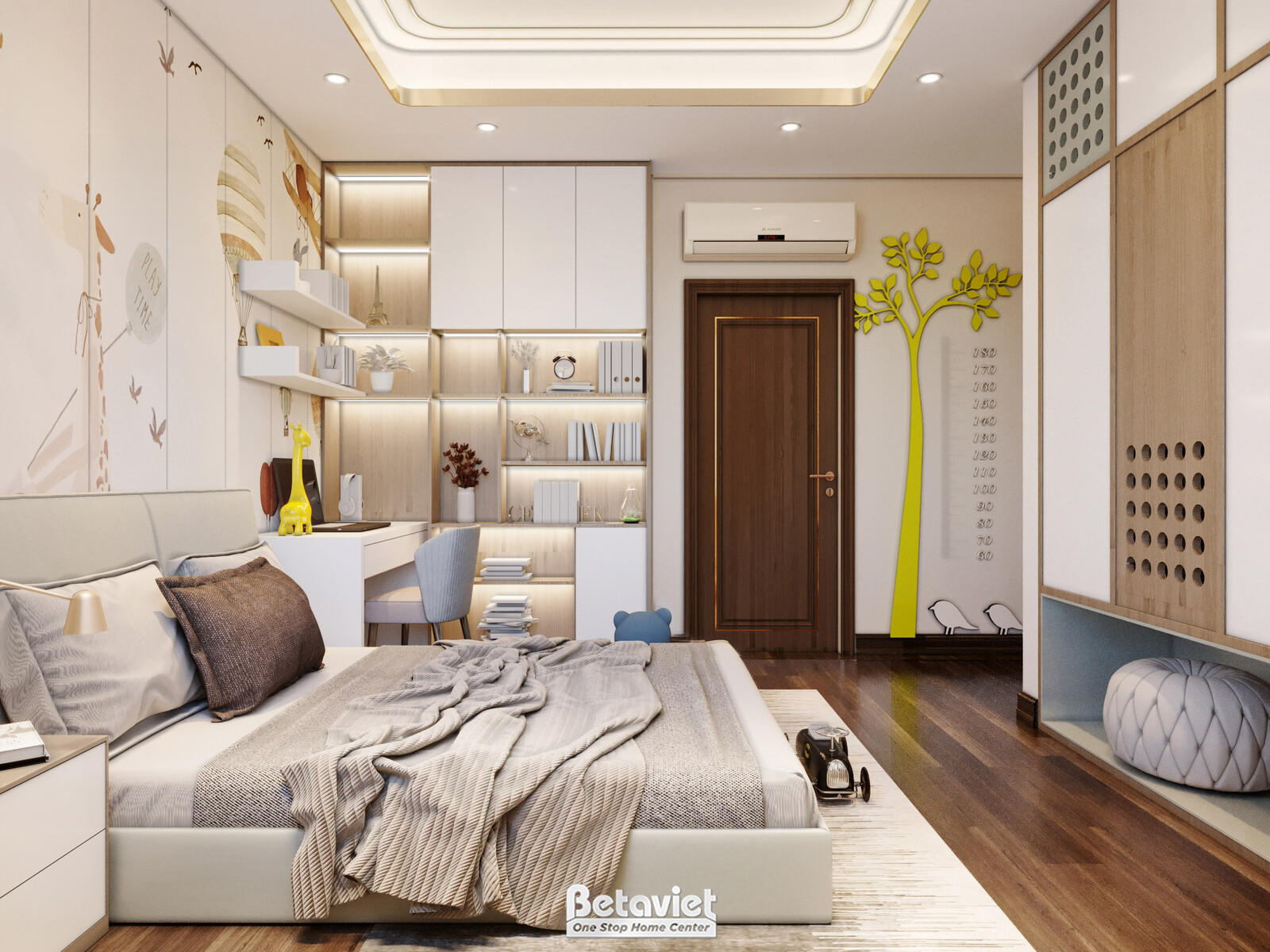 Nội thất phòng ngủ biệt thự hiện đại NT21127 – góc nhìn 5