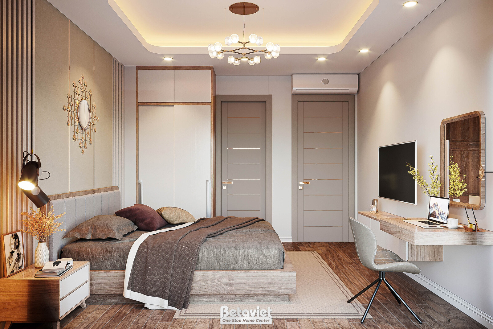 Nội thất phòng ngủ biệt thự hiện đại NT20243 – góc nhìn 7