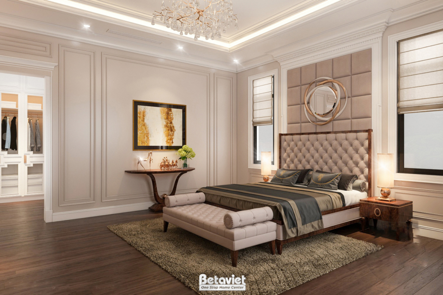 Nội thất phòng ngủ biệt thự tân cổ điển NT21002A – góc nhìn 16