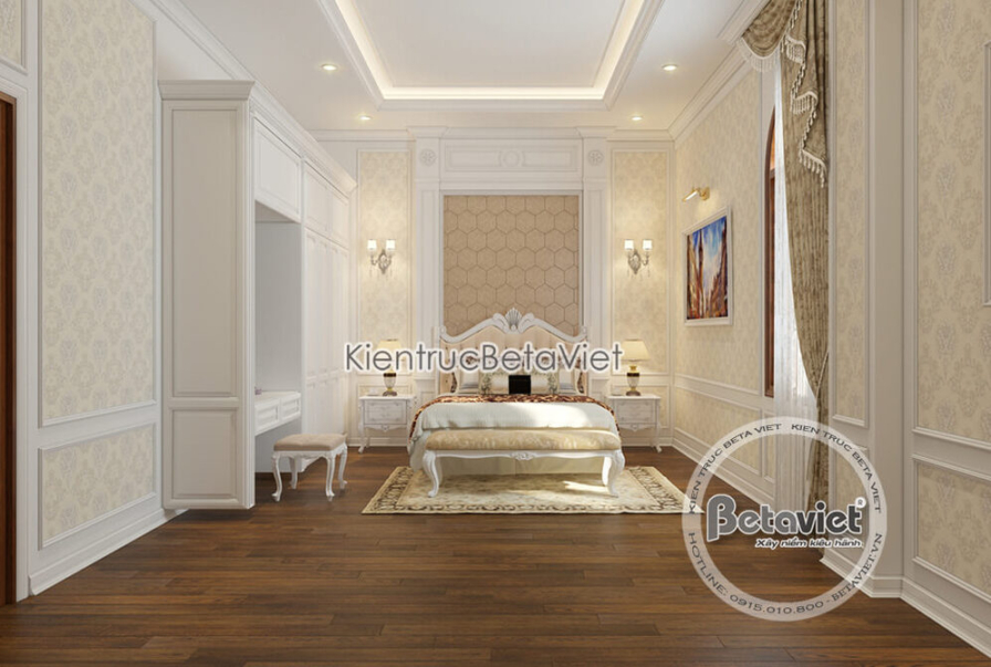 Nội thất phòng ngủ biệt thự tân cổ điển NT18063 – góc nhìn 4