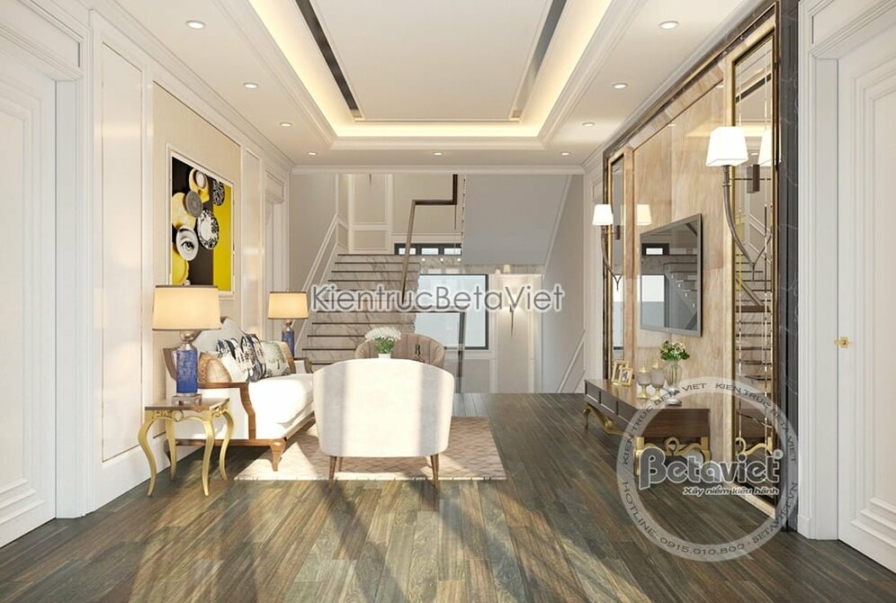 Nội thất phòng sinh hoạt chung biệt thự Art Deco NT19320 – góc nhìn 2