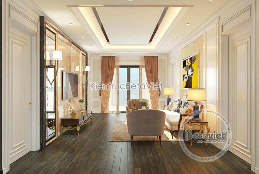 Nội thất phòng sinh hoạt chung biệt thự Art Deco NT19320 – góc nhìn 3