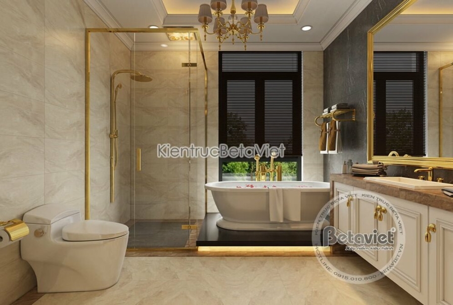 Nội thất phòng tắm biệt thự Art Deco NT19320 – góc nhìn 2