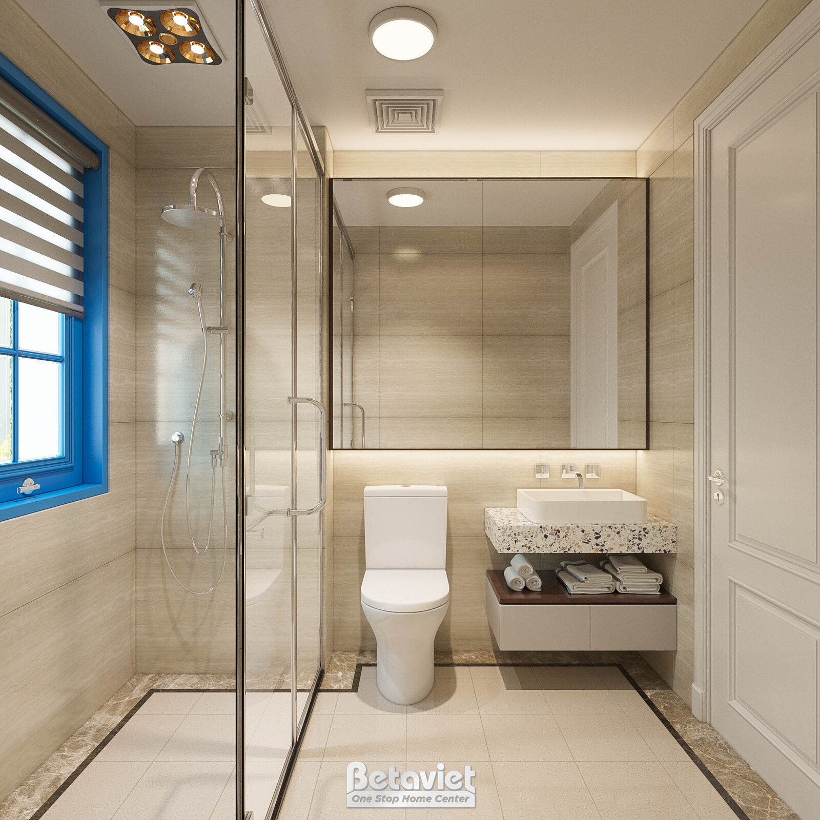 Nội thất phòng tắm biệt thự hiện đại NT21192 – góc nhìn 3