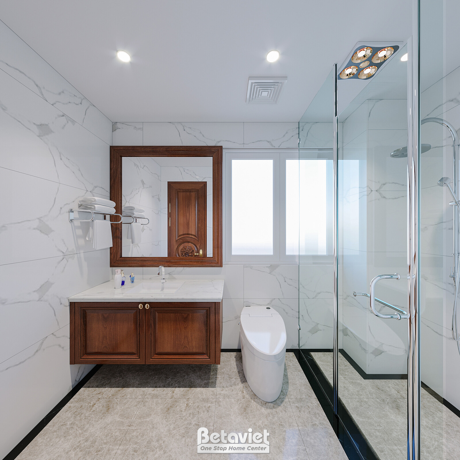 Nội thất phòng tắm dinh thự tân cổ điển NT21095 – góc nhìn 10