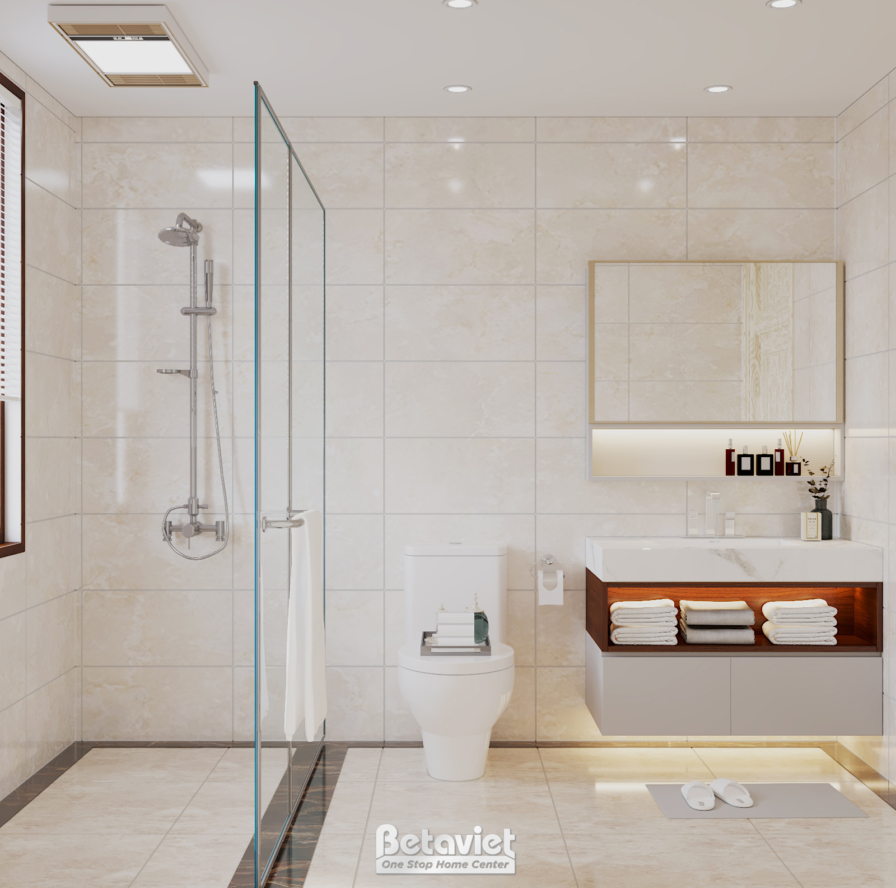 Thiết kế nội thất phòng tắm tân cổ điển biệt thự NT21040