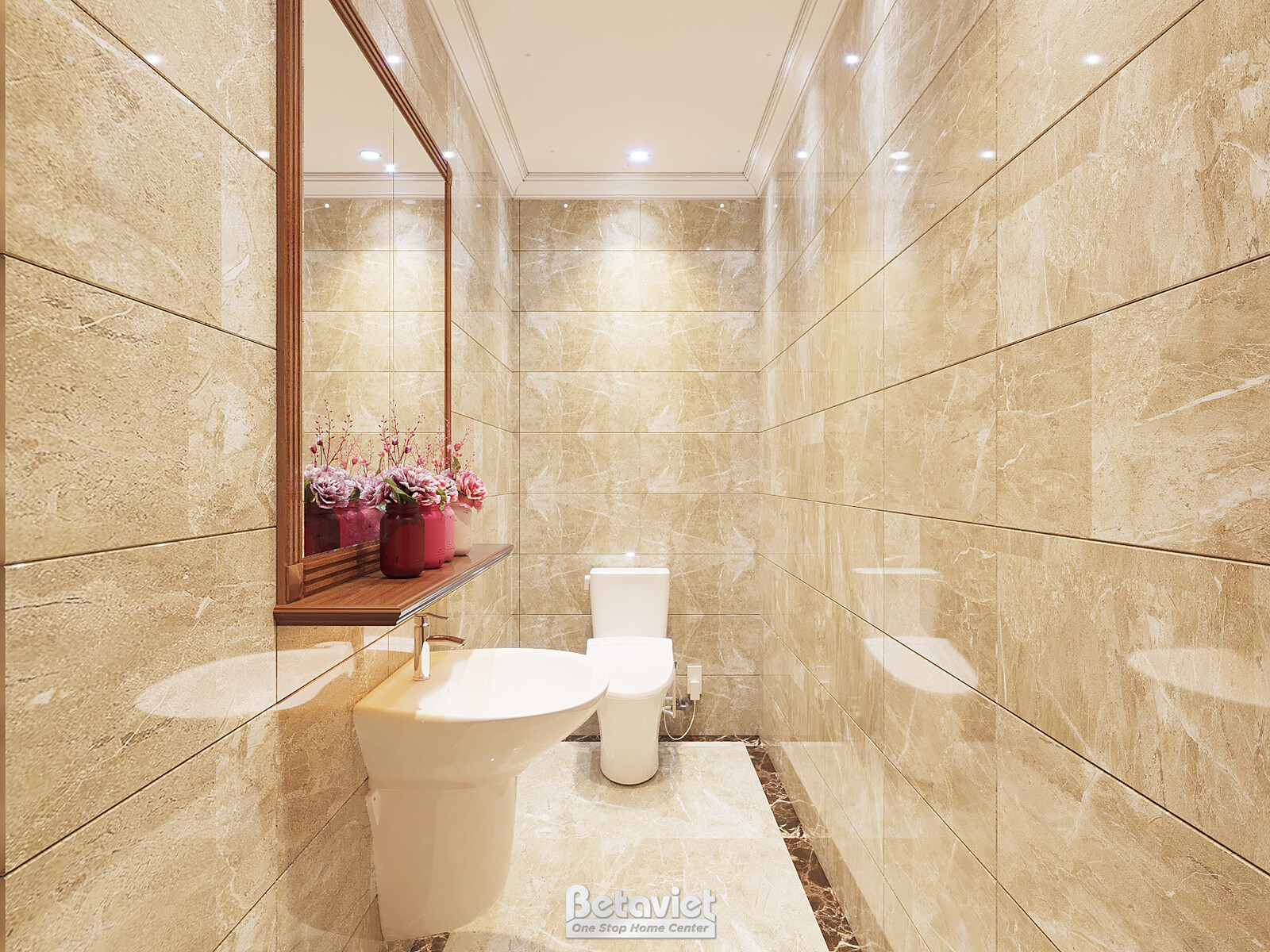 Nội thất phòng tắm biệt thự tân cổ điển NT21040 – góc nhìn 3