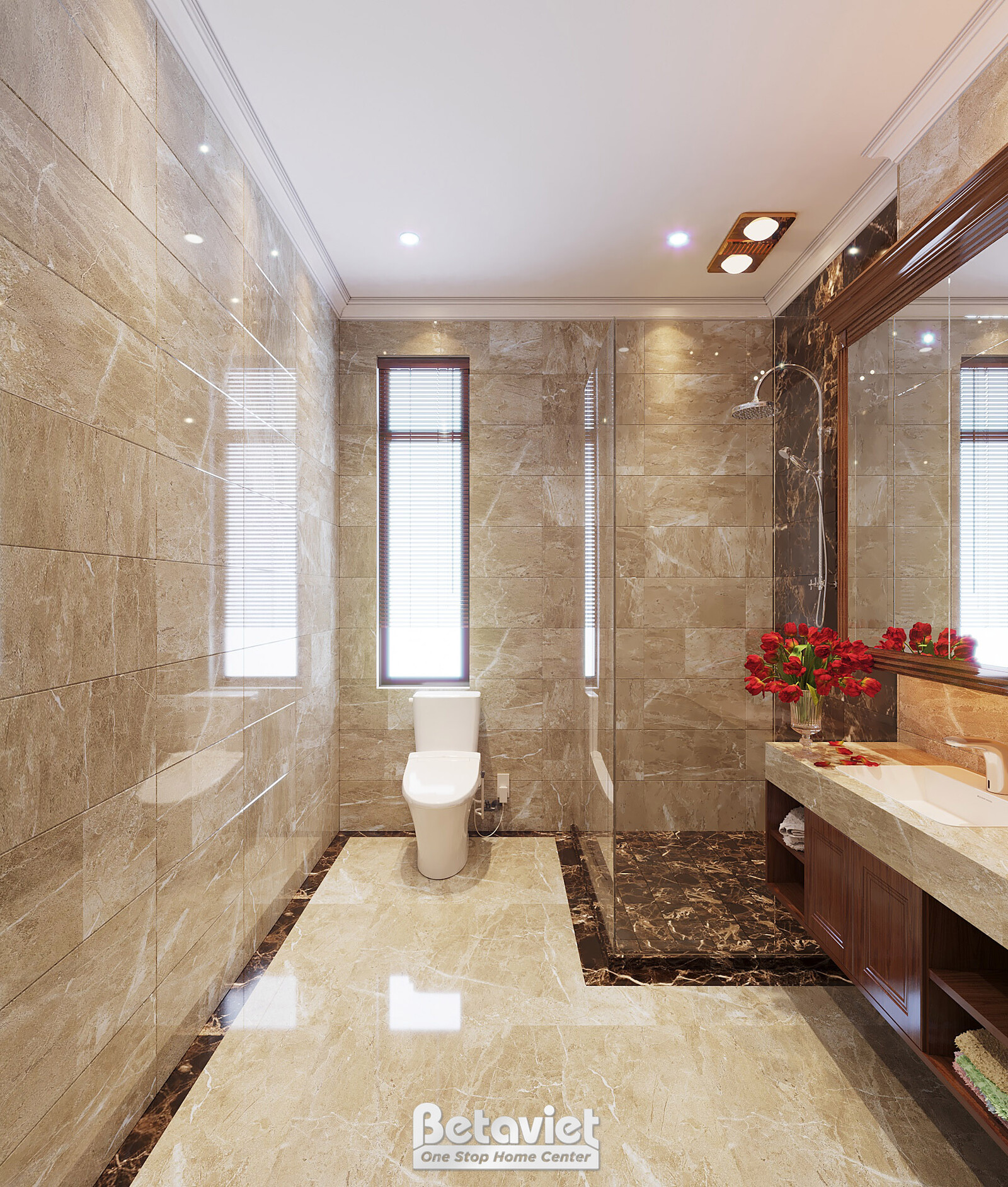 Nội thất phòng tắm biệt thự tân cổ điển NT21040 – góc nhìn 9