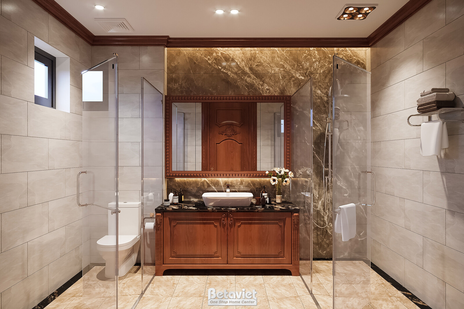 Nội thất phòng tắm biệt thự tân cổ điển KT21100A – góc nhìn 7