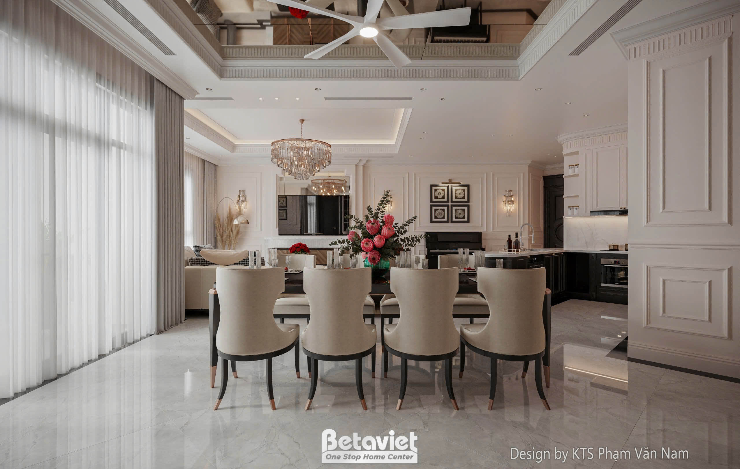 Thiết kế phòng ăn căn hộ hiện đại KĐT Royal City NT5003937C