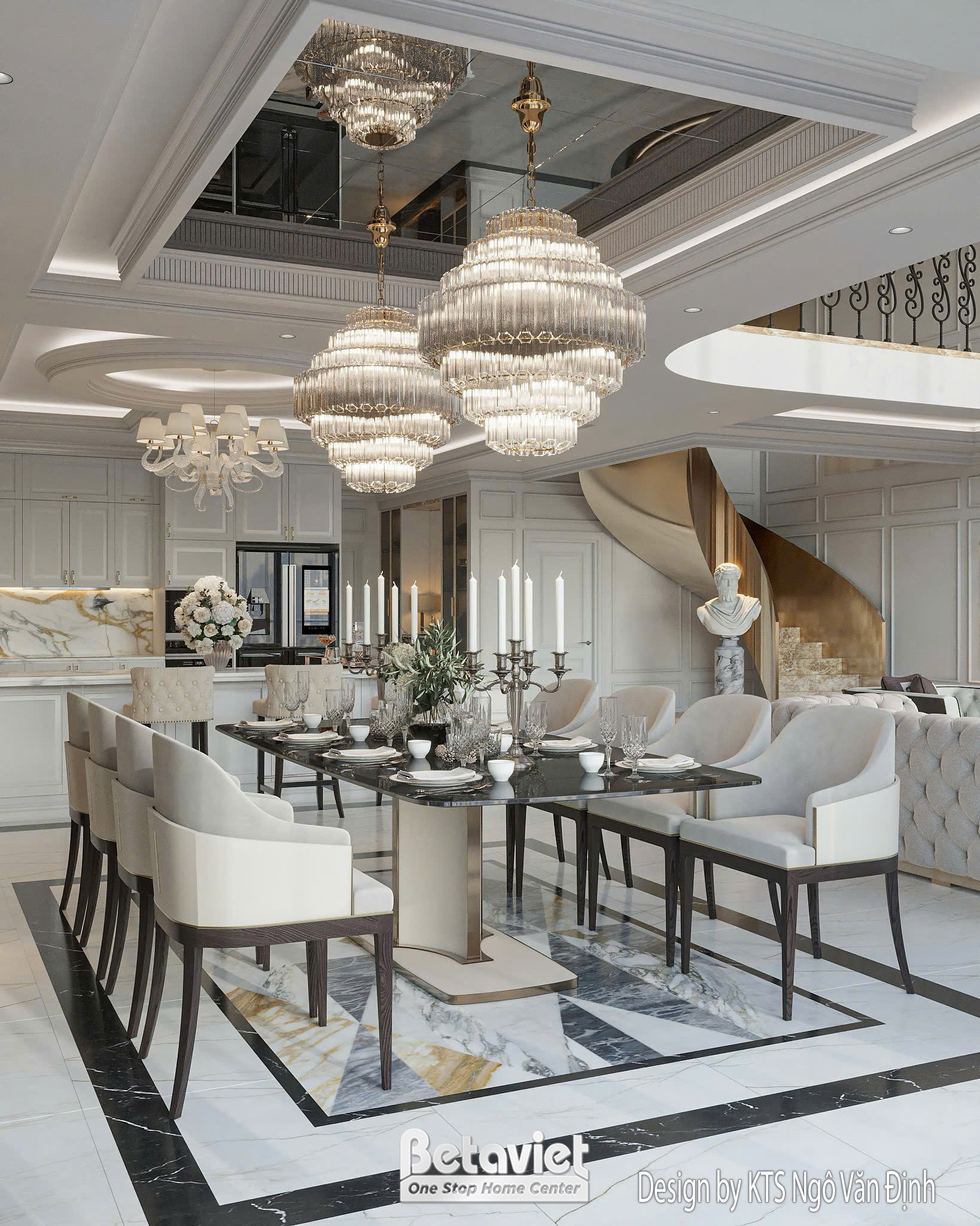 Thiết kế phòng ăn căn hộ Penthouses hiện đại NT24561