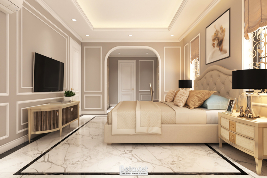 Nội thất phòng ngủ biệt thự tân cổ điển NT18113 – góc nhìn 3