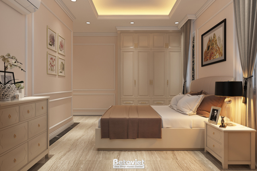 Nội thất phòng ngủ biệt thự tân cổ điển NT18113 – góc nhìn 3