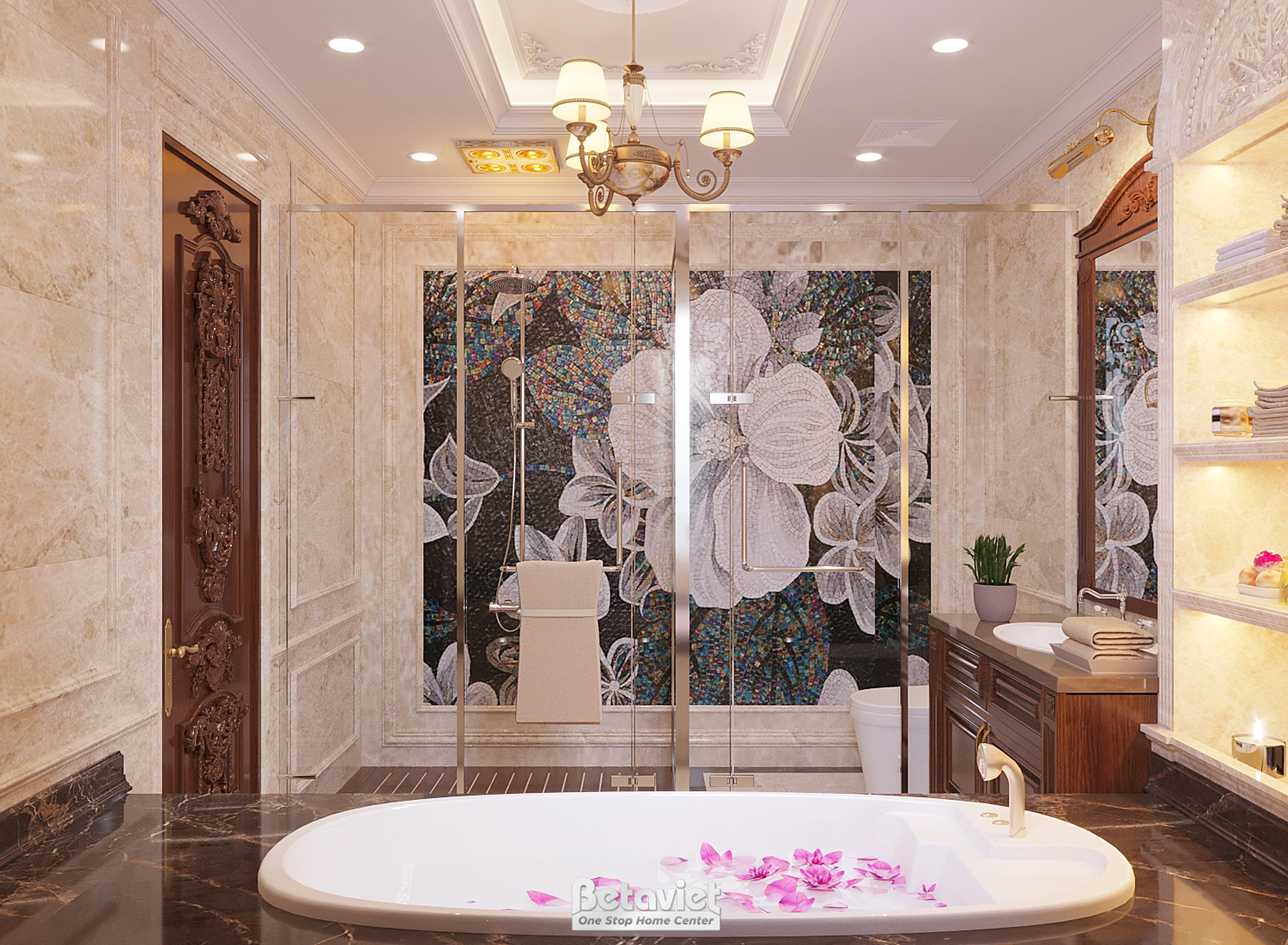 Thiết kế phòng tắm phong cách tân cổ điển NT21083