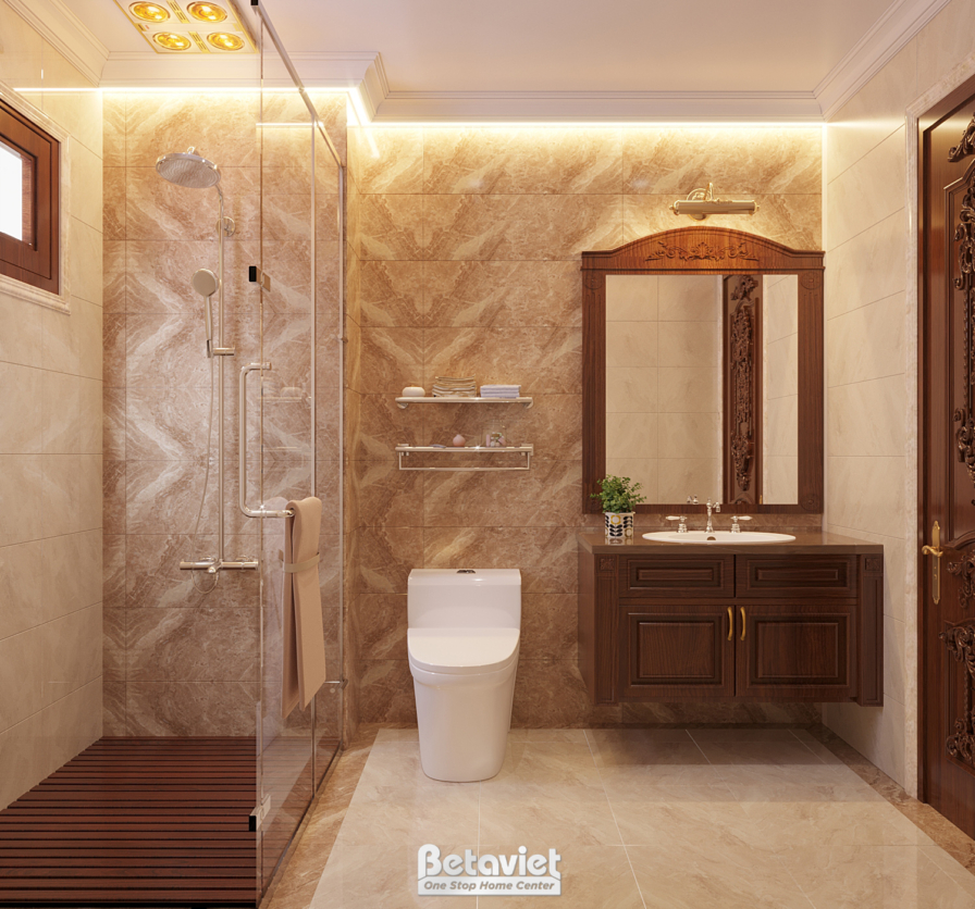 Nội thất phòng tắm lâu đài tân cổ điển KT21083 – góc nhìn 3