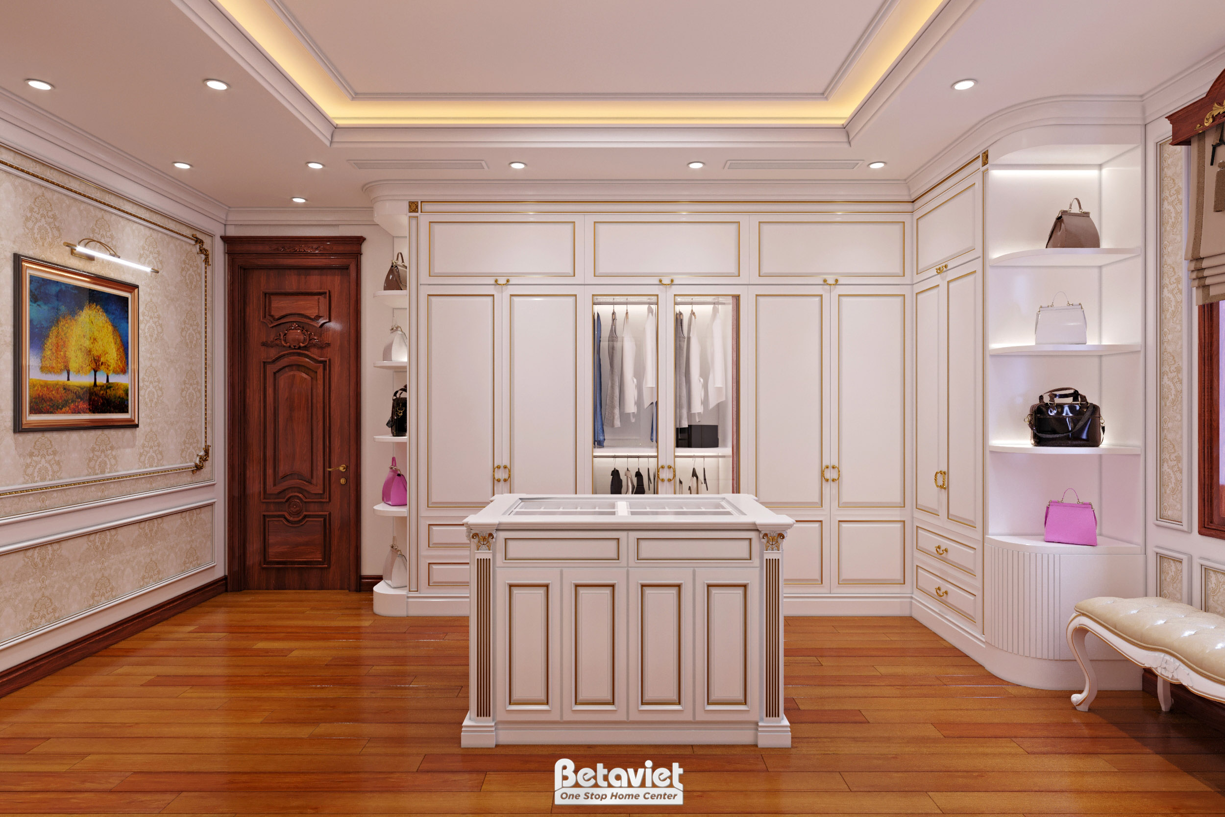 Thiết kế phòng thay đồ biệt thự KĐT The Manor Mỹ Đình NT21126