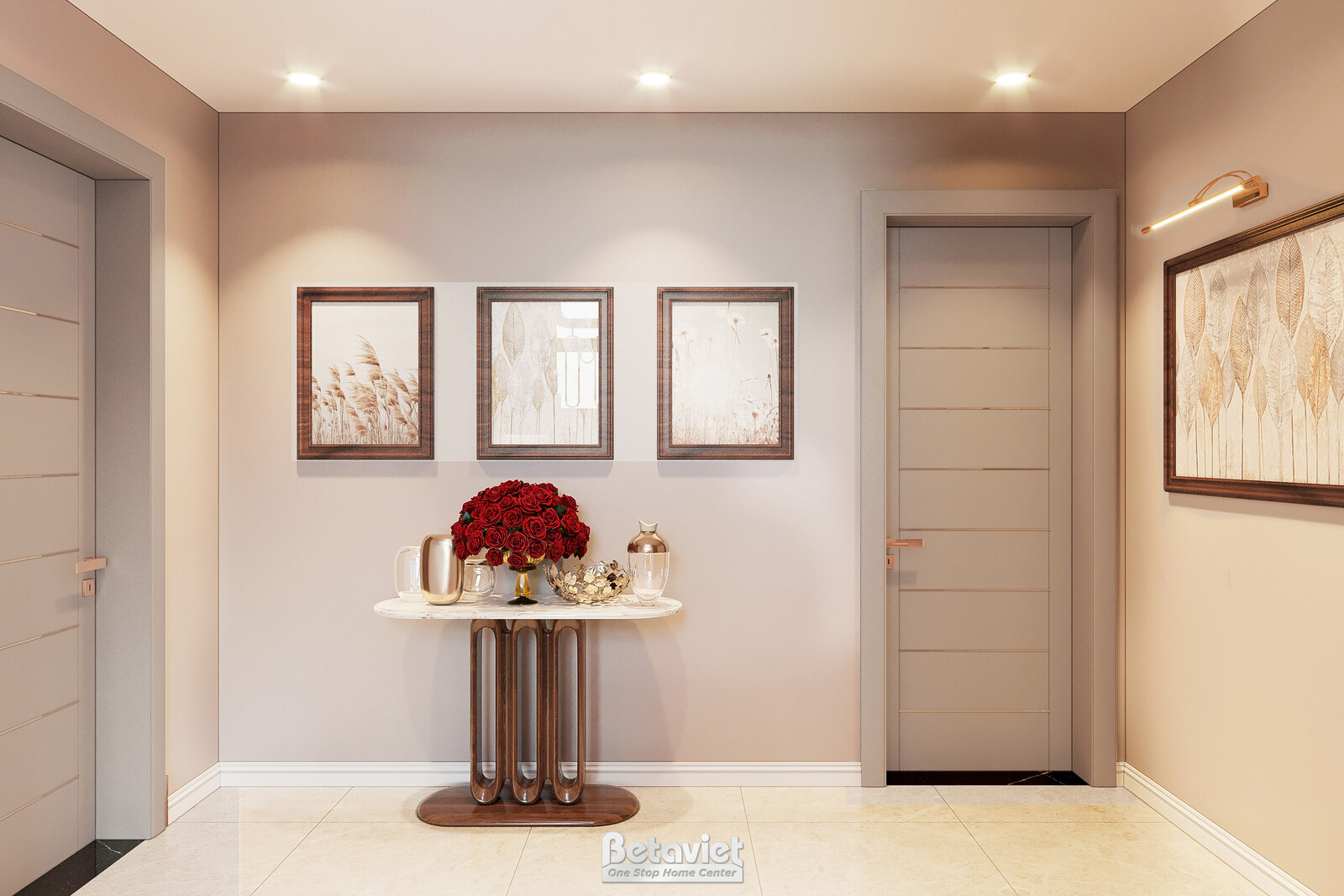 Nội thất hành lang biệt thự hiện đại NT20243 – góc nhìn 4