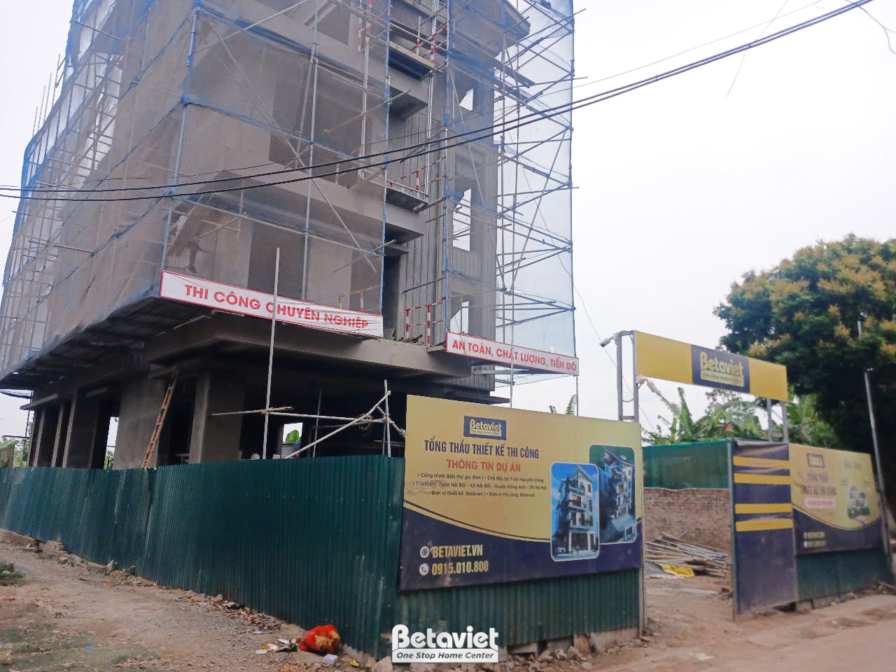 Thi công biệt thự 4 tầng hiện đại TC24063, giai đoạn thi công phần thô – mặt ngoài công trình (4)
