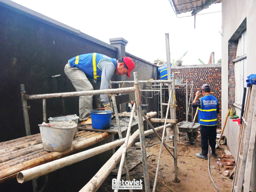Thi công biệt thự 4 tầng hiện đại TC24063, giai đoạn thi công phần thô – mặt ngoài công trình (9)