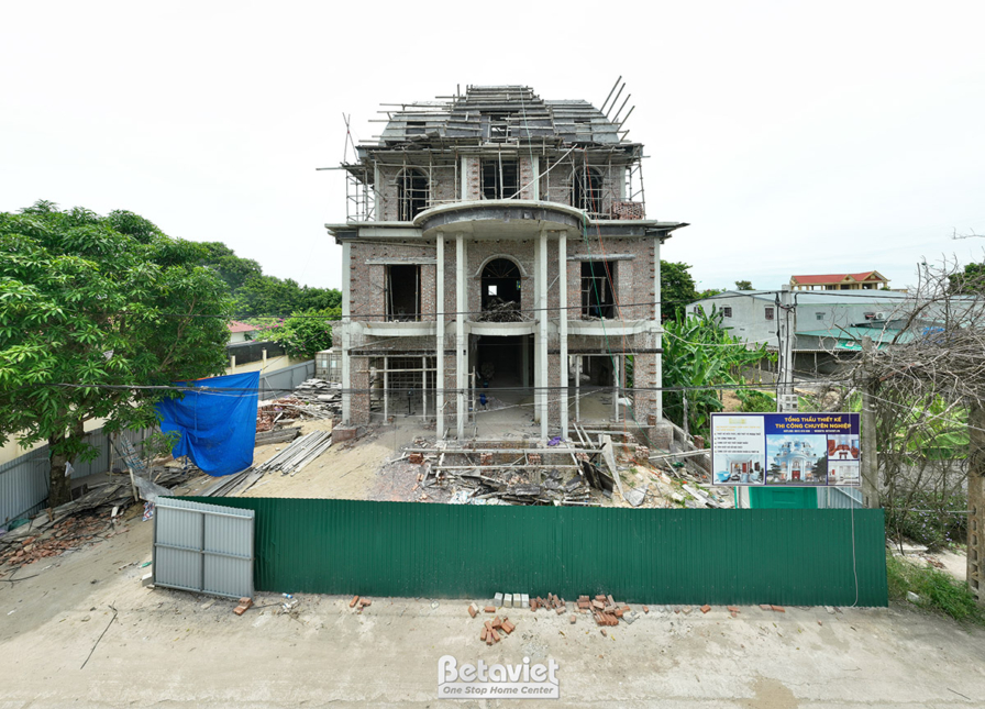 Thi công dinh thự tân cổ điển TC23082, giai đoạn thi công phần thô – kết cấu phần thô (10)