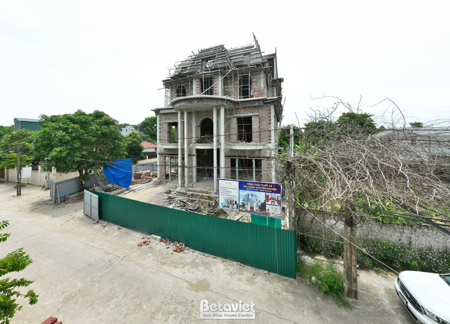 Thi công dinh thự tân cổ điển TC23082, giai đoạn thi công phần thô – cổng và hàng rào (3)