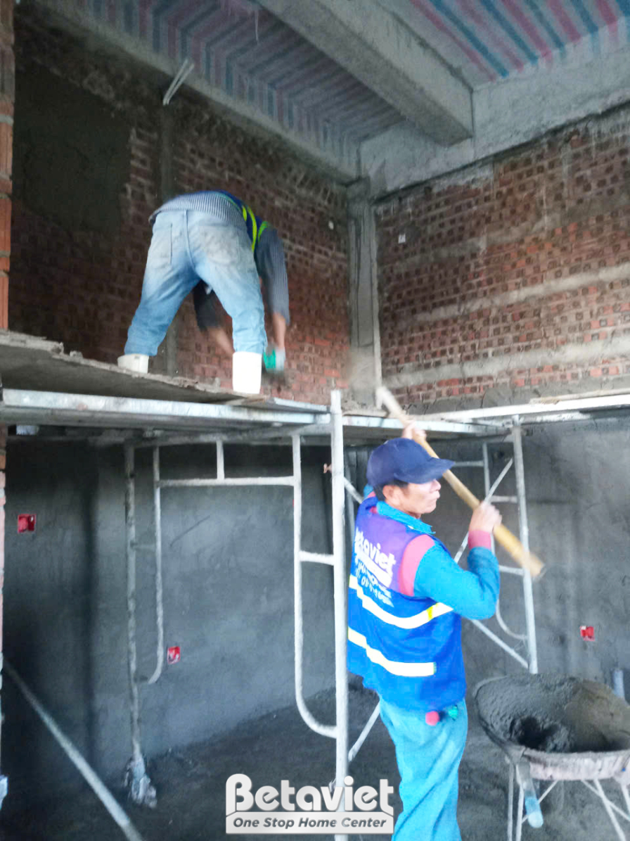 Thi công dinh thự tân cổ điển TC23082, giai đoạn thi công phần thô – mặt ngoài công trình (28)