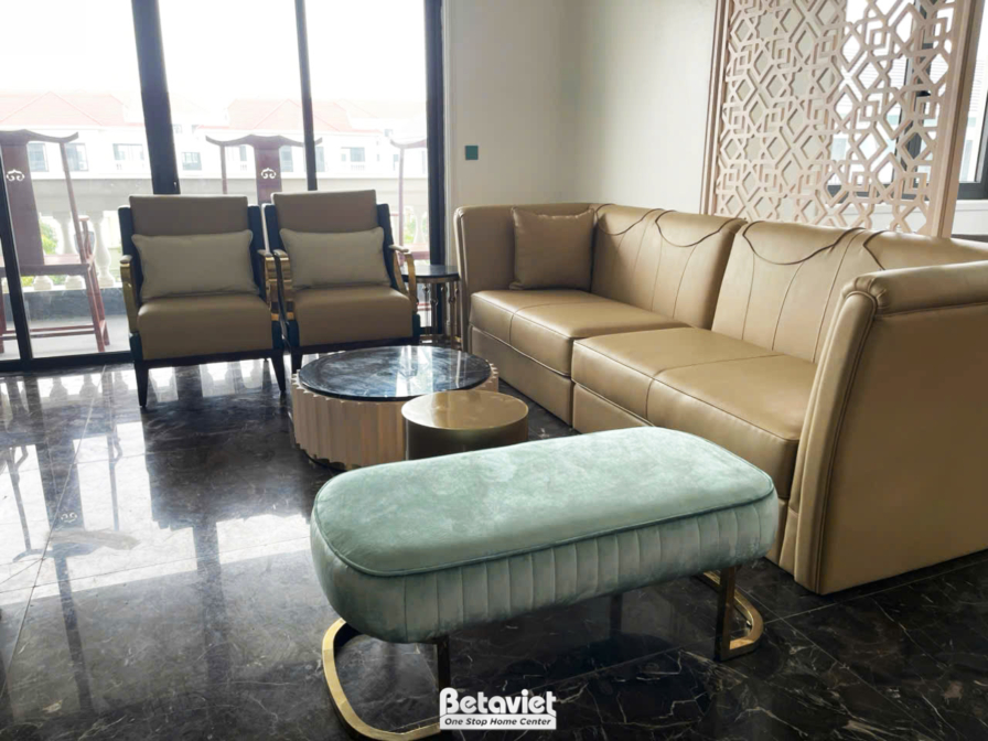Thi công biệt thự TC5003639, giai đoạn lắp đặt hoàn thiện – phòng khách (3)