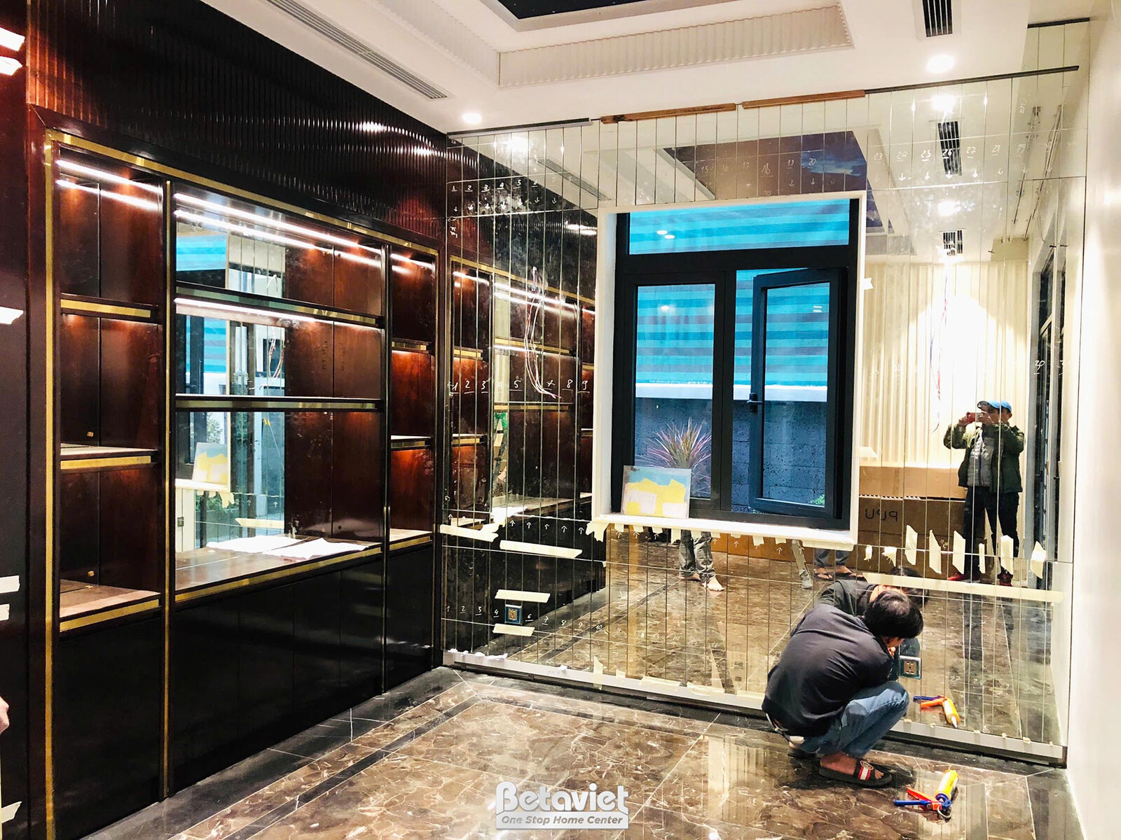 Thi công biệt thự TC5003639, giai đoạn lắp đặt hoàn thiện – ảnh thi công thực tế