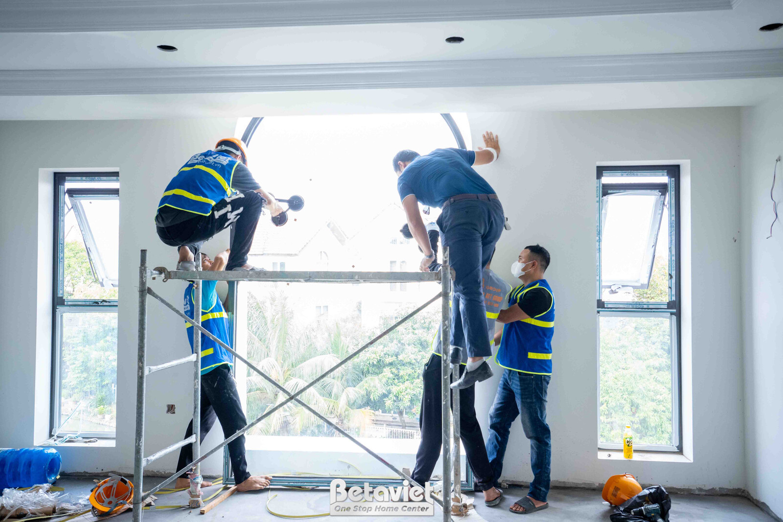 Thi công biệt thự 3 tầng TC23036, giai đoạn thi công nội thất – kết cấu phần thô