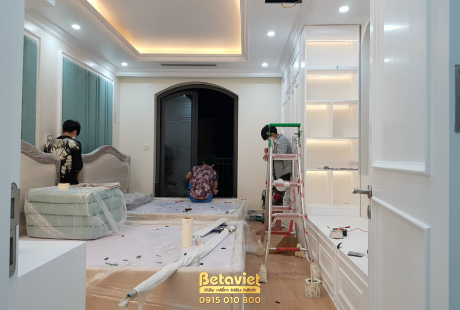 Thi công biệt thự TC21352, giai đoạn hoàn thành – phòng thay đồ (6)