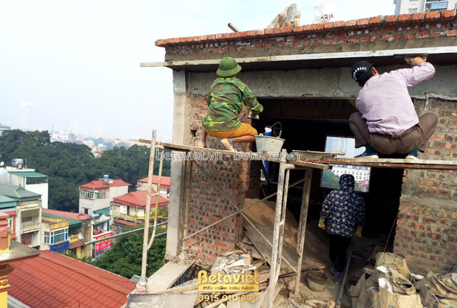 Thi công biệt thự 5 tầng TC21061, giai đoạn thi công phần thô – mặt ngoài công trình (5)