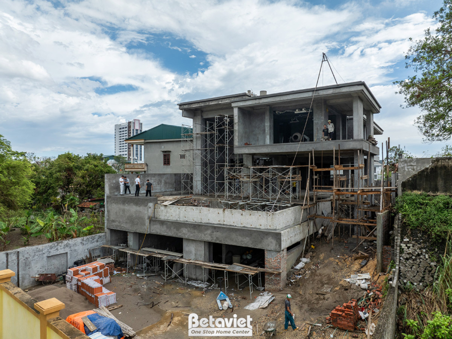 Thi công biệt thự 3 tầng TC23133, giai đoạn thi công phần thô – mặt ngoài công trình (7)