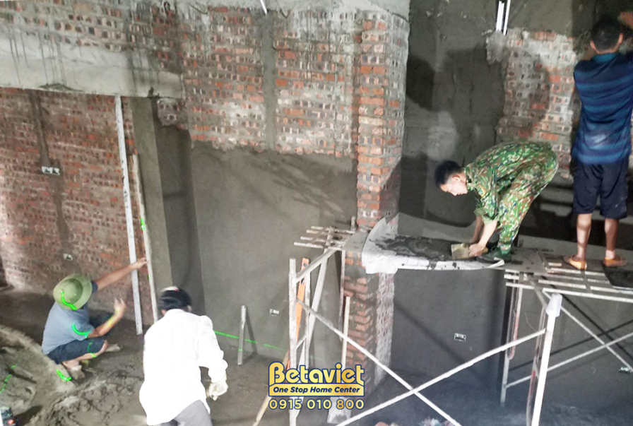 Thi công biệt thự 5 tầng TC21061, giai đoạn thi công phần thô – mặt ngoài công trình (3)