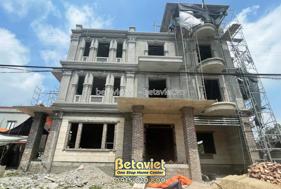 Thi công biệt thự TC21212, giai đoạn khởi công – mặt ngoài công trình (10)
