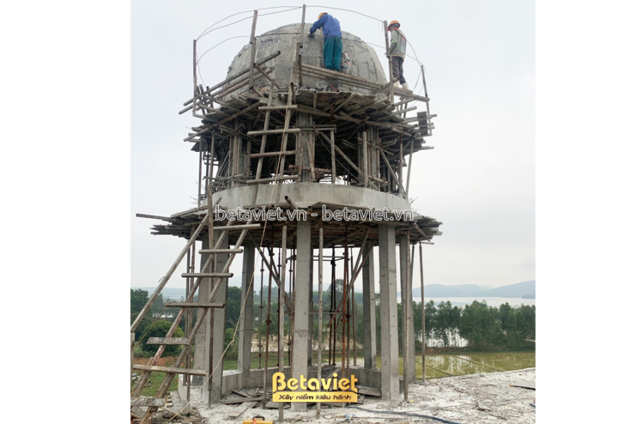 Thi công lâu đài 2 tầng cổ điển TC21083, giai đoạn thi công phần thô – kết cấu phần thô (15)