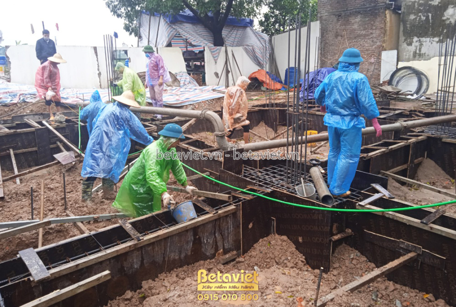 Thi công biệt thự 3 tầng TC21153, giai đoạn khởi công – kết cấu phần thô (2)