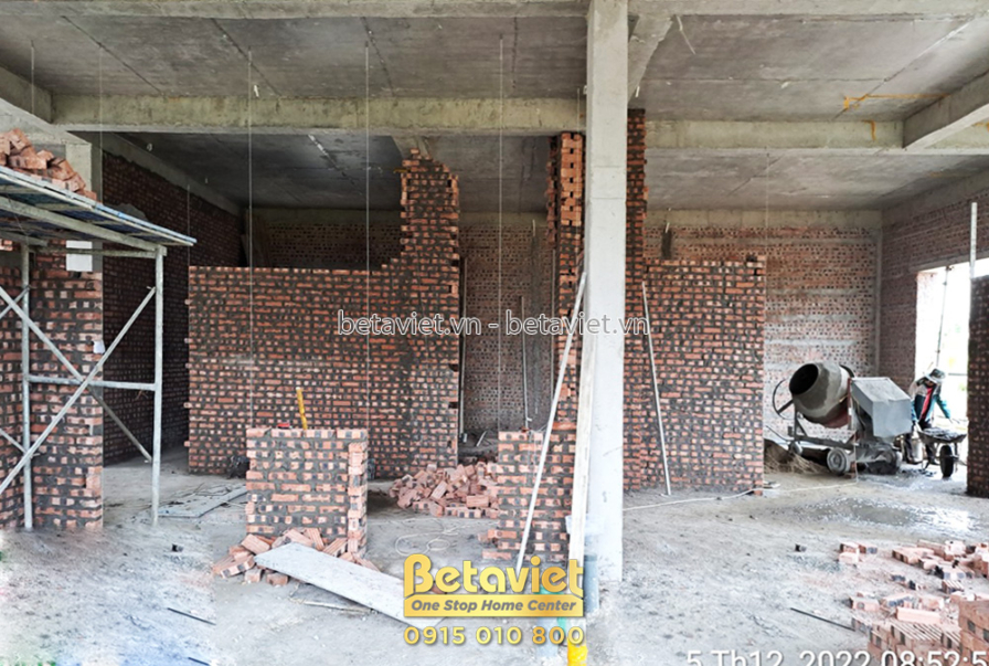 Thi công biệt thự 3 tầng hiện đại TC22049, giai đoạn thi công phần thô – kết cấu phần thô (2)