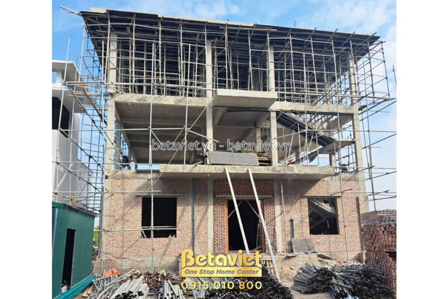Thi công biệt thự 3 tầng hiện đại TC22049, giai đoạn thi công phần thô – kết cấu phần thô (5)