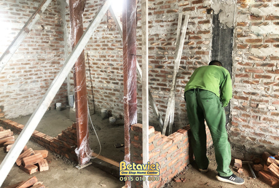 Thi công biệt thự 3 tầng TC21153, giai đoạn thi công phần thô – kết cấu phần thô