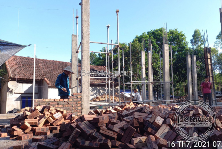 Thi công biệt thự 2 tầng tân cổ điển TC21101, giai đoạn thi công phần thô – ảnh thi công thực tế (5)