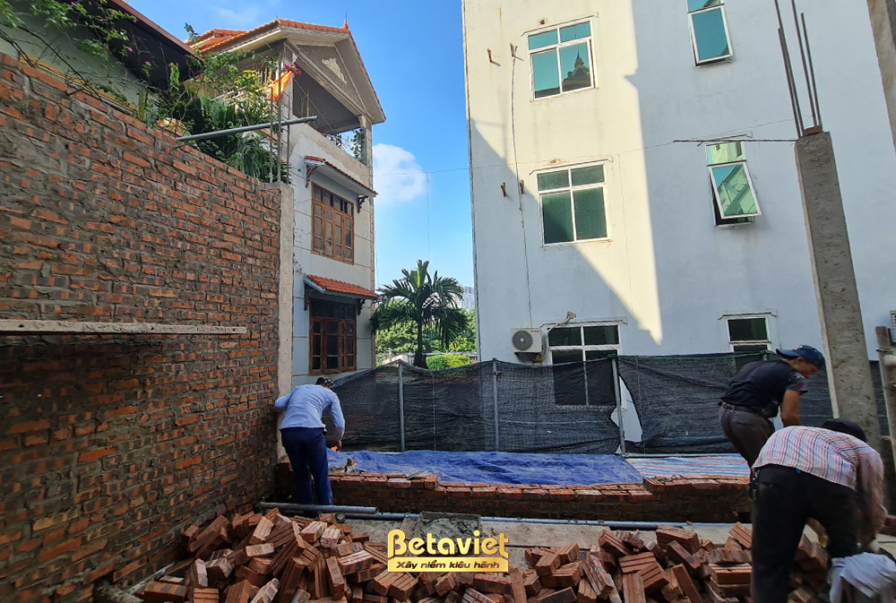 Thi công biệt thự 5 tầng TC21061, giai đoạn thi công phần thô – ảnh thi công thực tế