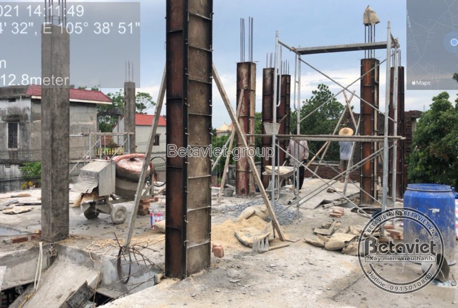 Thi công biệt thự 3 tầng hiện đại TC21062, giai đoạn thi công phần thô – mặt ngoài công trình (15)