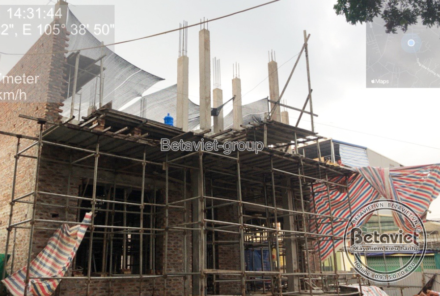 Thi công biệt thự 3 tầng hiện đại TC21062, giai đoạn thi công phần thô – mặt ngoài công trình (13)