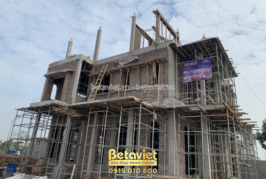 Thi công biệt thự 3 tầng hiện đại TC22156, giai đoạn thi công phần thô – kết cấu phần thô