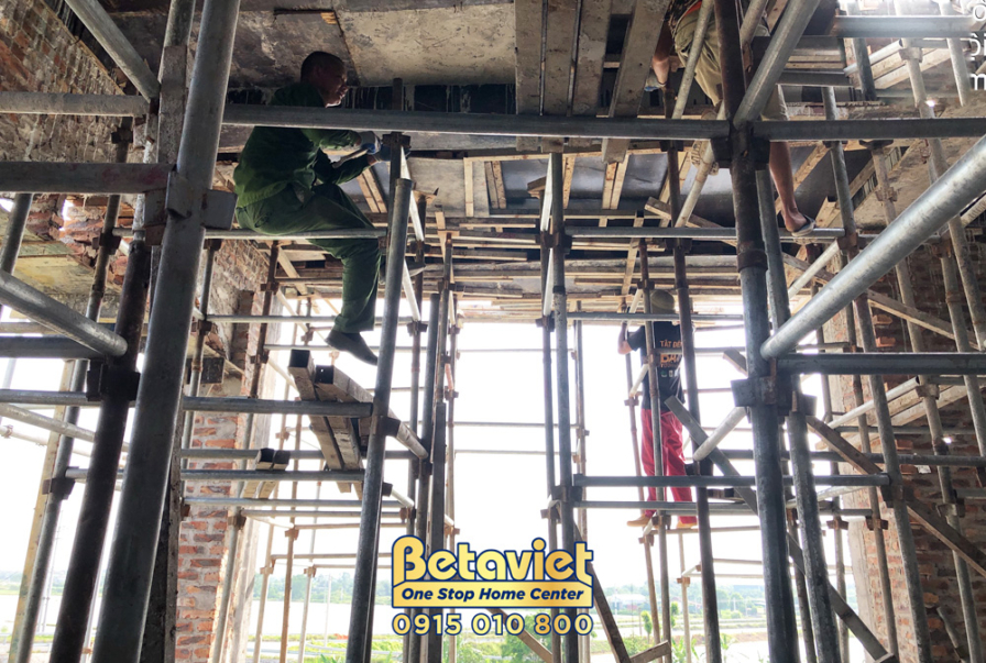 Thi công biệt thự 3 tầng TC21153, giai đoạn thi công phần thô – kết cấu phần thô (4)