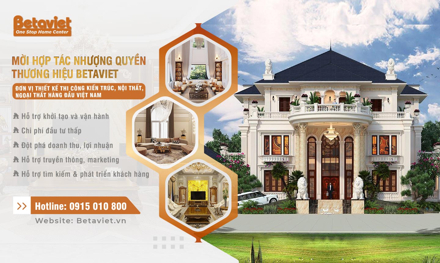 NHƯỢNG QUYỀN THƯƠNG HIỆU BETAVIET – CHUỖI HỆ THỐNG THIẾT KẾ, THI CÔNG TRỌN GÓI HÀNG ĐẦU TẠI VIỆT NAM