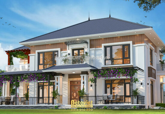 Bản vẽ biệt thự 2 tầng đẹp ấn tượng